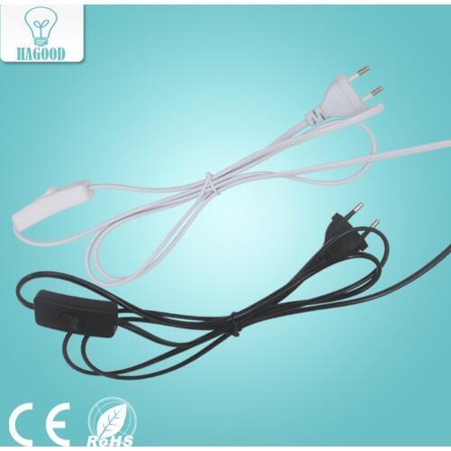 1.8m line Cable 303 On Off Power Cord For LED Lamp with Button switch EU Plug Light Switching Transparent Wire Extension
