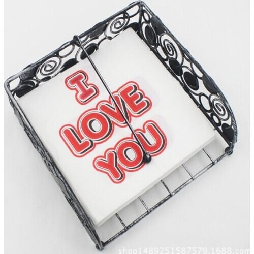 100pcs I Love You High Quality Grill Food Printed Paper Napkin Paper Servilletas Decoupage Decorated Virgin Wood Tissue