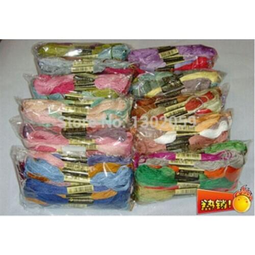 10728 (447*24=10728) Pieces Similar DMC Embroidery Cross Stitch Floss Thread---24 Pieces Of Same Colors In One plastic Package