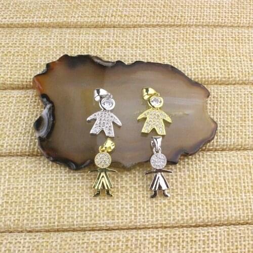 13*20mm 30pcs/lot Cute cz children pendant,popular cubic zircon charm,neacklace/bracelet/earring accessories wholesale