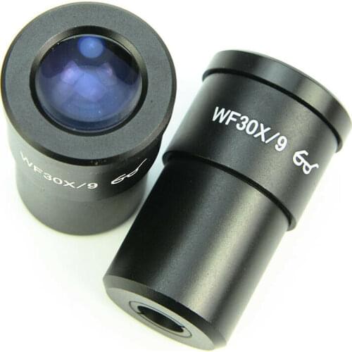 2 PCS 30X Widefield Eyepiece Lens WF30X 9mm High Eye Field Eyepoint Ocular for Stereo Microscope
