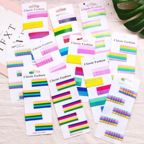 25/40/50Pcs 5.5cm Colorful Wedding Alloy Bobby Pins Hair Clips Hairpins Barrette Hair Accessories for Girls Women AG121502