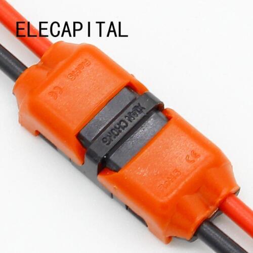 5pcs 2p Spring Connector wire with no welding no screws Quick Connector cable clamp Terminal Block 2 Way Easy Fit for led strip