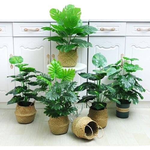 70cm Artificial Green Plants Potted Decor Palm Tree Turtle Leaf Fake for Indoor Outdoor Plant Potted Living Room Home Decoration