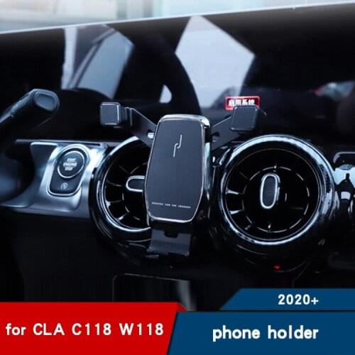Car Phone Holder for Mercedes-Benz Cla C118 W118 Cla250 200 220 Amg Phone Stand Interior Air Outlet Navigation Bracket 2020