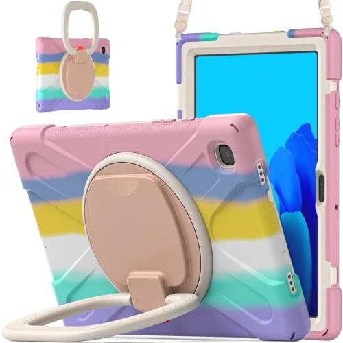 Coque Shell For Samsung Galaxy Tab A7 2020 10.4 SM-T500 SM-T505 T500 T505 T507 Kids Portable Tablet Protect Case Stand Cover+Pen