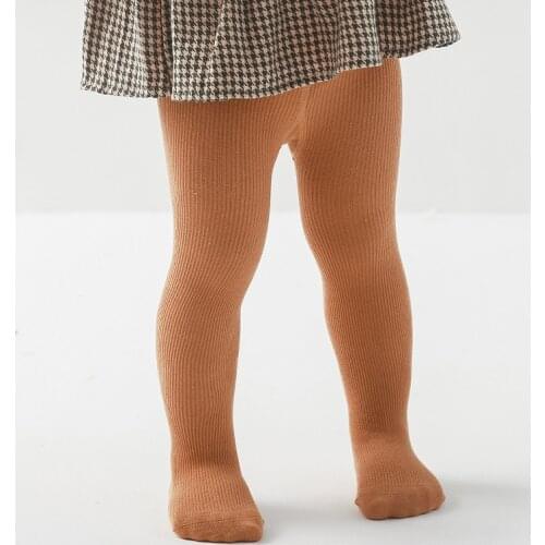 Bobora Baby Tights For Girls Soft Cotton Infant Leggings Toddler Solid Knit Socks Warm Stockings Newborn Pants