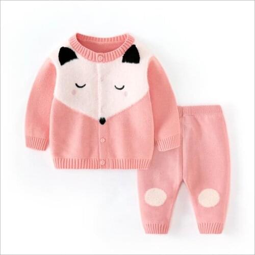 Baby sweater set with sable wool