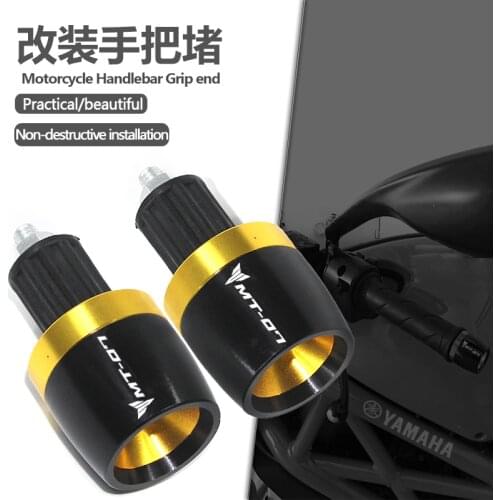 For Yahama MT07 MT 07 MT-07 7/8" Motorcycle Accessories Handle Bar Grips Ends Universal Handlebar Counterweight Cap Plug Sliders