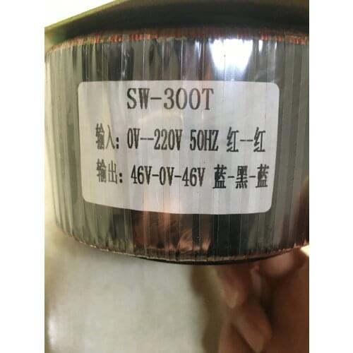 Double 46V 300VA Ring transformer 220V input toroidal transformer Power Amplifier Transformer 300W