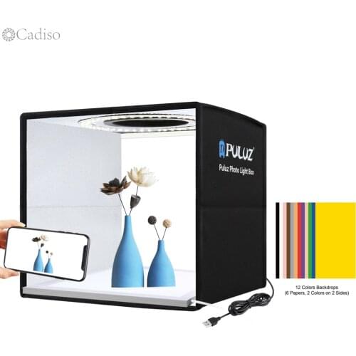 Cadiso 25cm 30cm Photo Studio Light Box 12 6 Colors Background Tabletop Ring Lightbox Photography Soft Shooting Tent Box