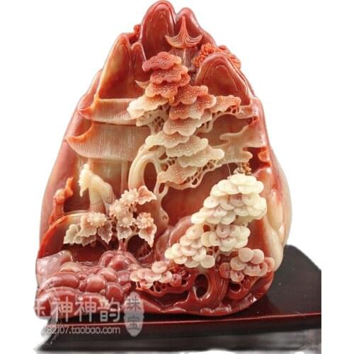 China Shoushan stone carving decoration decoration Home Furnishing mountains cloudland Fest