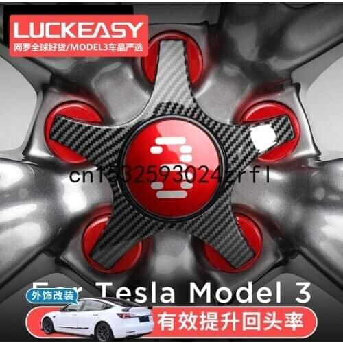 For Tesla Model 3 Hub Cap Kit Hub Cap Wheel Center Cover Retrofit Car Accessories