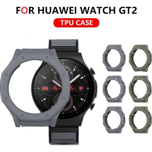 Shockpoof TPU Soft Full Edge Protector Smartwatch Case Shell Frame For Huawei GT 2 Pro GT2 pro Watch Protective Bumper Cover