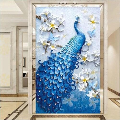5D DIY Diamond Embroidery Animal,Peacock,diamond painting full round drill peacock Diamond Painting Cross Stitch Diamond Mosaic