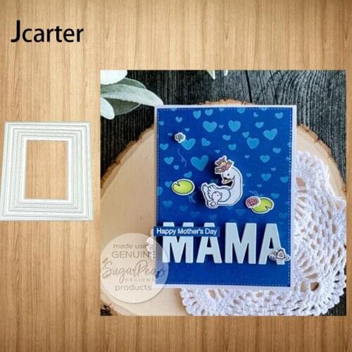 Multiple Rectangle Lines New Design Metal Cutting Dies Craft Stencil Diy Scrapbooking Handmade Card Make Shape Album Decor Model