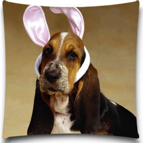 Wearing a headdress cute dog Pillow Case 5 size Sofa Waist Throw Cushion Cover Home Decor Happy Festival 9 style