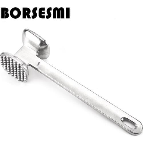 New creative multifunction kitchen meat hammer garlic press metal chicken beef steak hammer tenderizer tools two side novelty