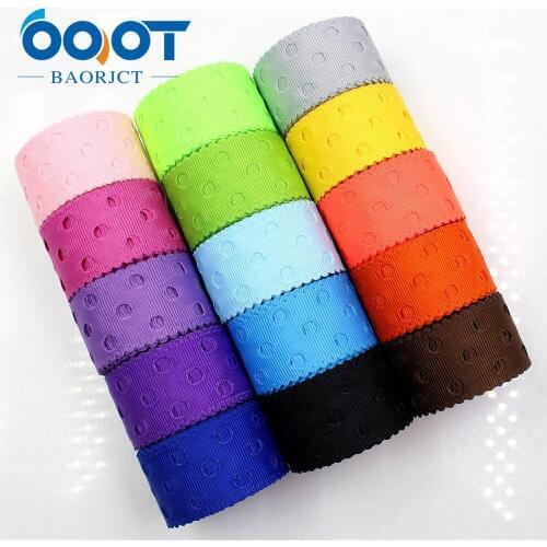 OOOT BAORICT 177035,dots hollow grosgrain Ribbon,28MM,10 yards The tape for Sewing,DIY Headdress Accessories Handmade material