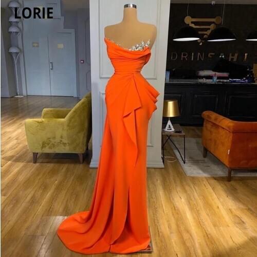 LORIE Dubai Arabic Party Dress Women Formal Evening Wear 2020 Custom Long Prom Dresses Plus Size Evening Gowns Celebrity Dresses