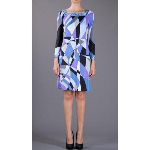 Summer Dress Sale Top Fasion Silk Vestido Graphic 2016 Patterns Square Collar Sleeve Fashion Knitted Elastic One-piece Dress