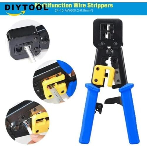 Through hole network cable pliers perforated crimping pliers multi-kinetic energy EZ network cable pliers 6P 8P dual-use pliers