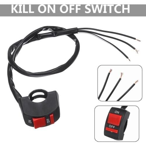 Mayitr 1pc Portable Motorcycle Button Switch Universal Kill On Off Switches Buttons For Motorbike Stop Handlebar