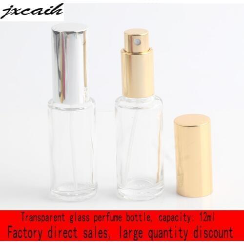2 colors 12ml transparent glass perfume bottle portable travel perfume atomizer spray bottles cosmetic container