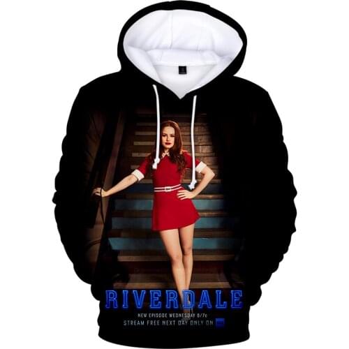 Hot TV Series Riverdale Hoodies Men Women Pullovers Oversized Kids Sweatshirts Riverdale 3D Hooded Boys Girls Black Kids Clothes
