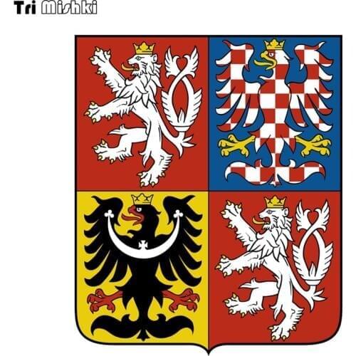 Tri Mishki WCS692 Coat of Arms of Czech Republic car sticker colorful Decals Motorcycle Accessories Stickers