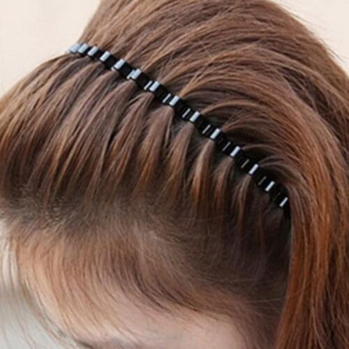 Wavy Hair Clip Mens Women Styling Tools Unisex Black Simple Wavy Hair Head Hoop Band Sport Headband Hairband Hair accessories