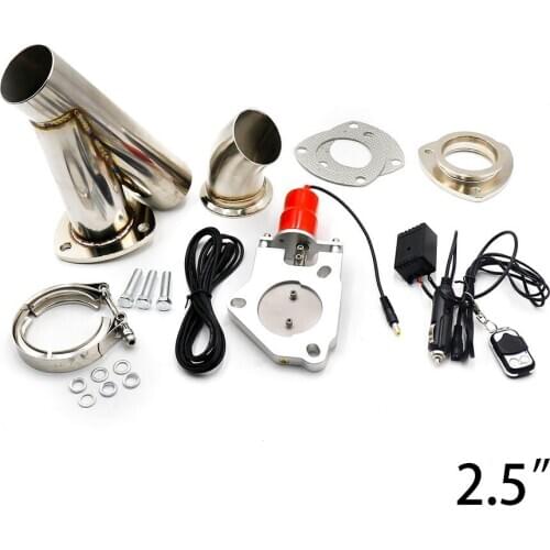 2.5'' inch Exhaust Control Valve With Remote Control Car Stainless Electric Exhaust Valve Cut outs Exhaust