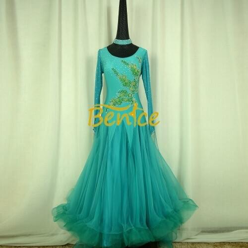 Free Shipping Competition Ballroom Dress for wome Modern Standard Tango Waltz Latin Dance Skirts Ballroom Dance Dress Long Swing