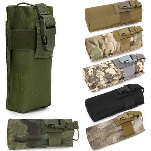 1 Pc Military Tactical Pouch Paintball Hunting Molle Radio Walkie Talkie Pouch Outdoor Sports Water Bottle Canteen Bag