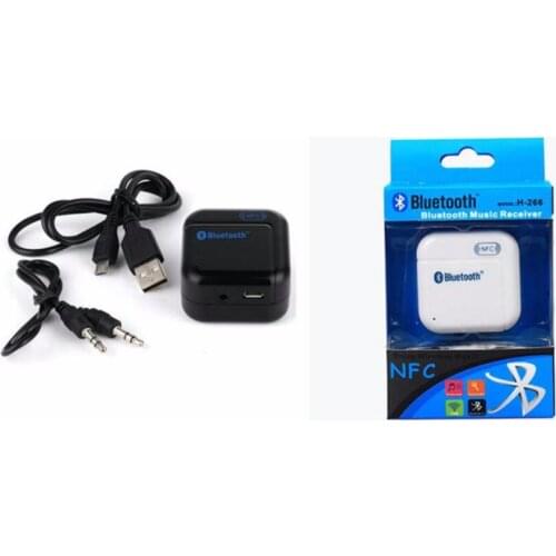 100pcs 5V DC 3.5mm NFC Bluetooth Wireless Transmitter Audio Receiver Stereo Audio Music Receiver Adapter For Speaker