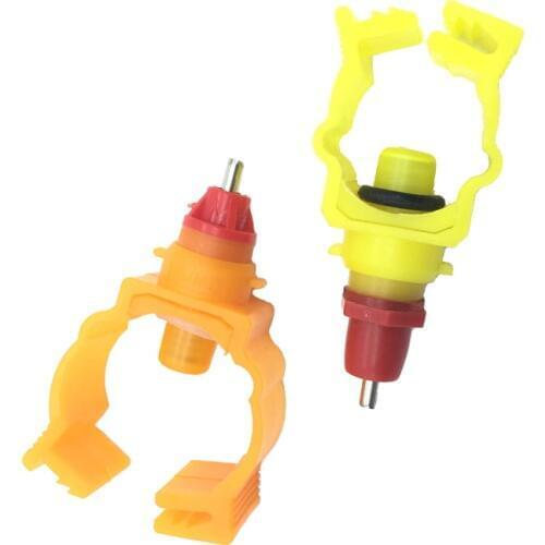 100 Pcs Drinking Spring Type Chicken Spring Pipe Diameter 20mm/25mm Bayonet Chicken Automatic Nipple Drinking Drinking Fountain