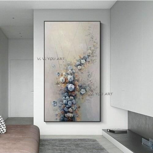 100% Entrance Frameless Fashion Art Pure Hand Painted Color Oil Painting Modern Minimalist Decoration Living Room Entrance Mural