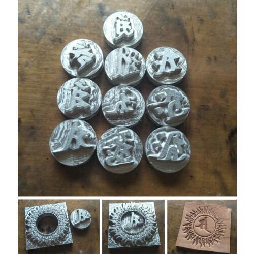 12 Zodiac Patronus Hand-work unique design leather working tools carving punches stamp craft leather with leather carving tools