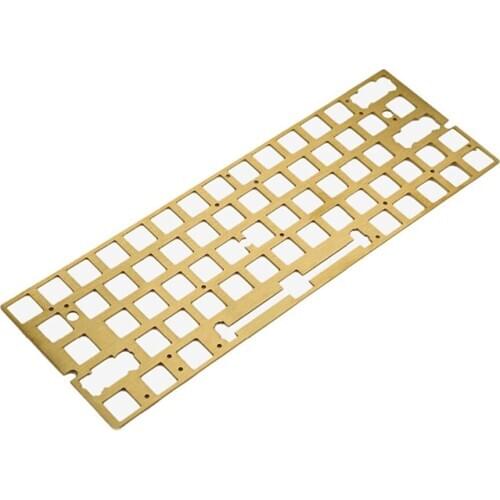 64 Left Shift Large Key Carve Keyboard Satellite Axis Brushed Copper Positioning Plate Compatible With GK64 For DIY Keyboard