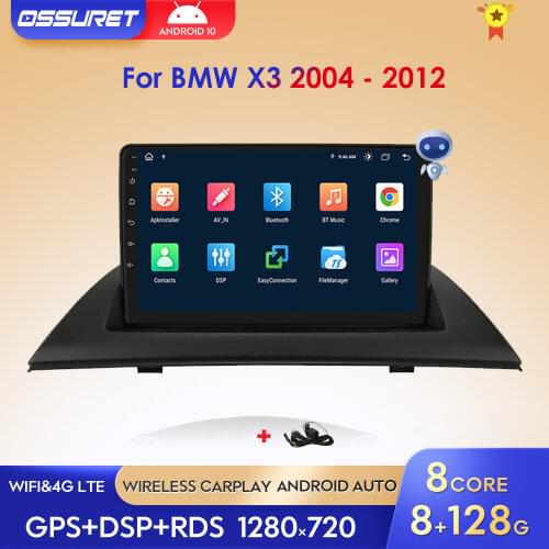 Android 10 For BMW X3 E83 2004 - 2012 Car Radio Multimedia Video Player Navigation 2G+32G GPS 2 din NON dvd wifi 4G mirror link