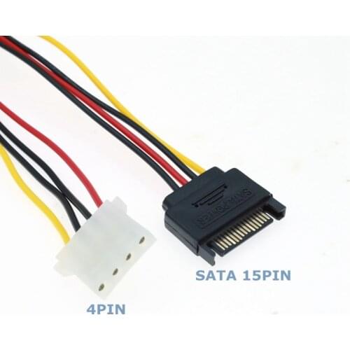 The Best Price Computer Case Power Supply Adapter Cable Pci-e 1x To 16x Extension Cable Mining Line Sata15pin Male To 4pin Line