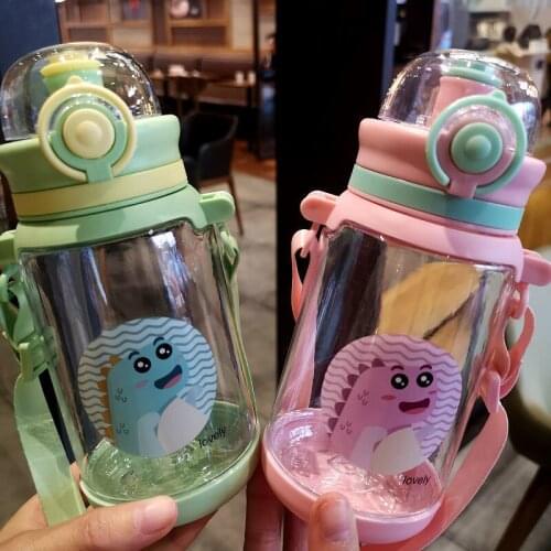 Kids Water Sippy Cup 480ml Creative Cartoon Feeding Cups Leakproof Water Bottles Outdoor Portable Water Bottle