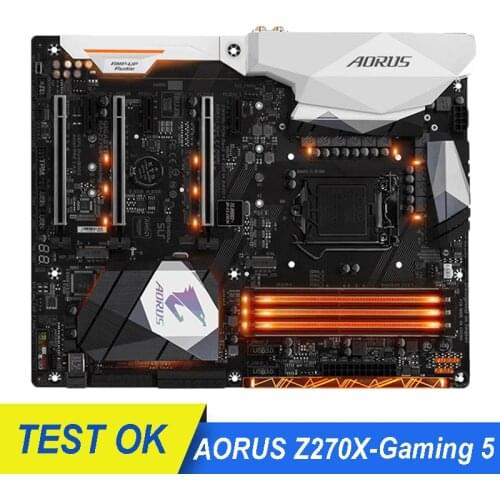 For Gigabyte AORUS GA-Z270X-Gaming 5 Mainboard LGA 1151 Intel Z270 HDMI SATA 64Gb/s USB 3.1 ATX Intel Used Desktop Motherboard