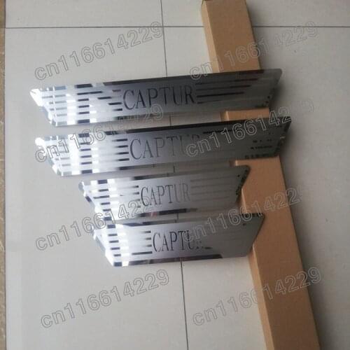 For Renault CAPTUR KAPTUR 2013 2014 2015 2016 2017 2018-2020 Door Sill Scuff Plate Trim Threshold Pedal Entry Guard Stickers
