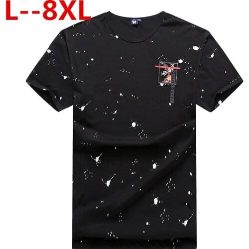 8XL 7XL 6XL 5X cotton digging the moon print casual mens o-neck t shirts fashion mens tops men T-shirt short sleeve men tshirt