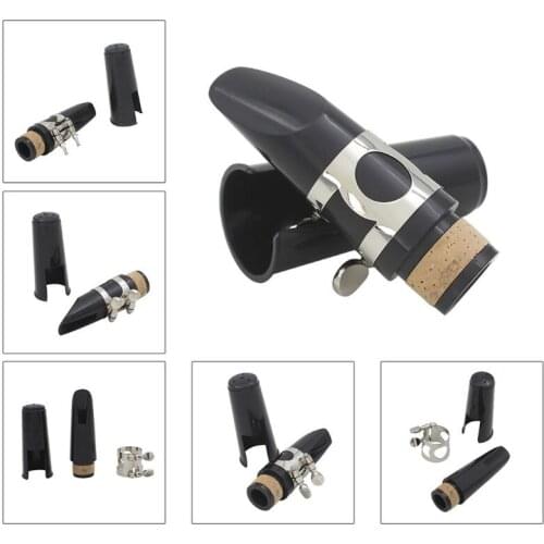 Clarinet Mouthpiece Kit with Ligature,one Reed and Plastic Cap~black