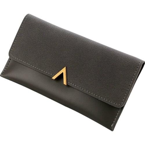 Women Wallet PU Leather Purse Female Long Wallet Three Fold Design Womens Long Purse Patchwork Female Clutch Wallet Card Holder