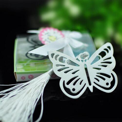 Beautiful Korean Style Mini Cute Metal Bookmark Clips Antique Plated Butterfly Bookmarks Card Stationery G233