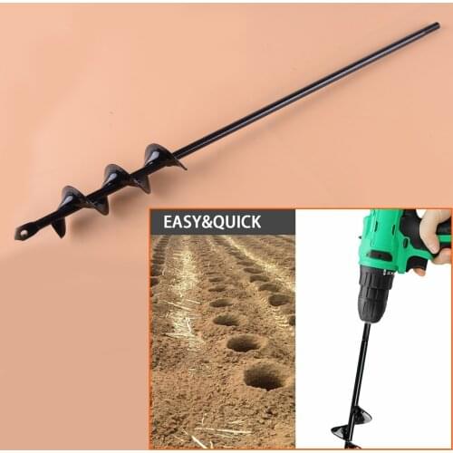 LETAOSK Metal Black 18'' Planting Irrigating Auger Spiral Hole Bit Drill For Garden Yard Earth Bulb Planter Tool