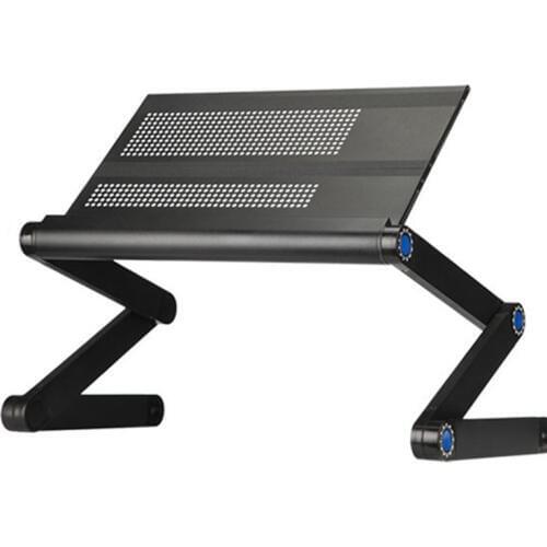 Fashion Modern Adjustable Aluminum Alloy Laptop Table Folding Portable Computer Desk Bed Laptop Stand With Cooling Hole 42*25CM